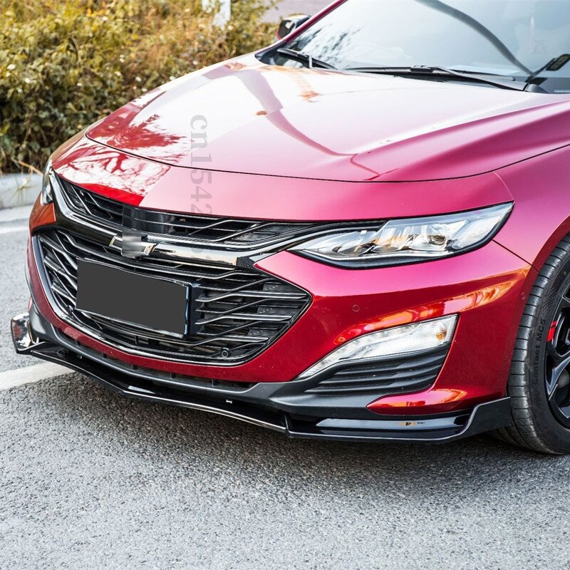 สำหรับ Chevrolet Malibu 2018 2019 2020 2021 2022กันชนหน้ากันชนลิป Splitter สปอยเลอร์ Chin Diffuser Body Kit คาร์บอนสีดำ tuning