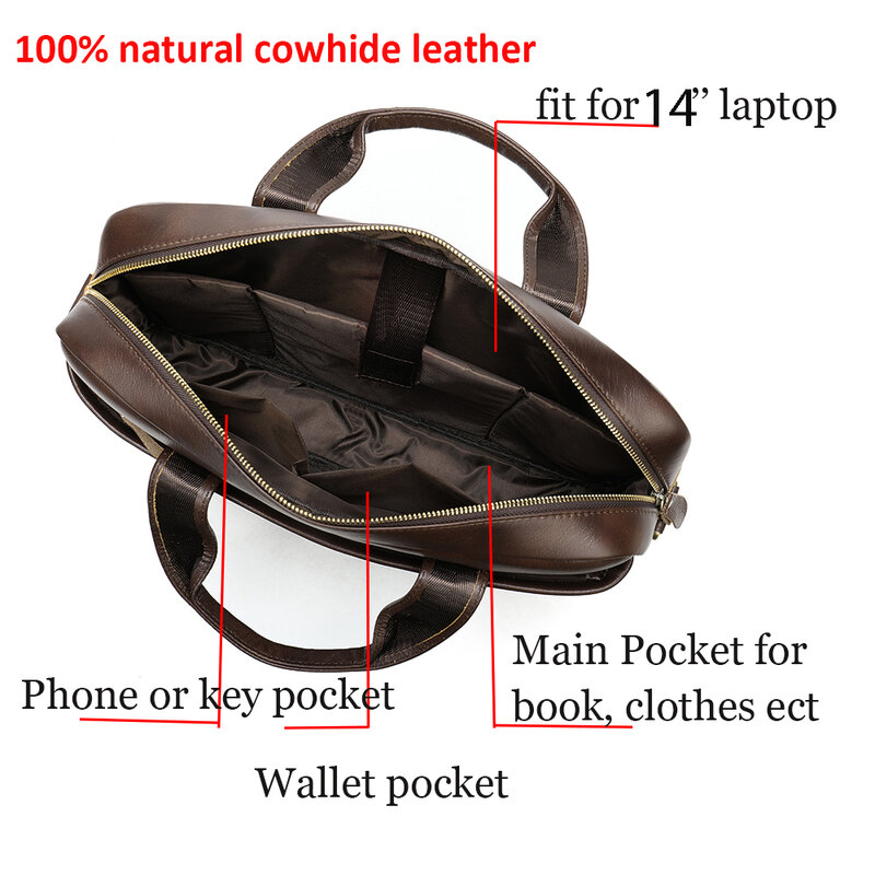 WESTAL Мужская сумка из натуральной кожи мужской портфель для ноутбука 14 мессенджер мужская кожаная сумка бизнес портфель для мужчин t A4 7022
