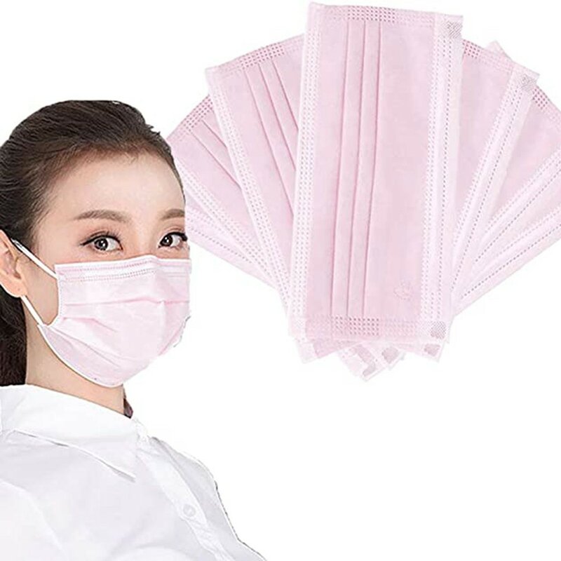 Bufandas faciales antipolvo, máscaras para el rostro boca, 100 Uds., anti-gotas, Mascarillas de protección desechables