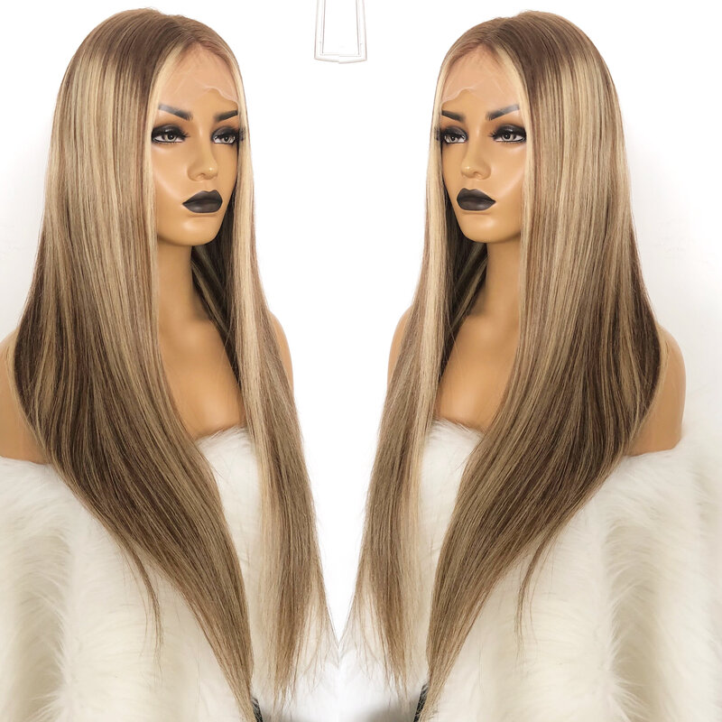 QueenKing hair Lace Front 13X6 European Remy Human hair Lace Wig 150% Density Jana Color T7/7/24 Ombre Color Wigs for women