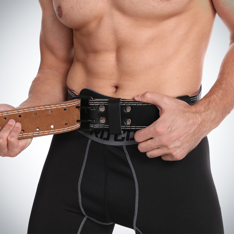 คุ้มค่า Gym Fitness หัวเข็มขัดเข็มขัดยกน้ำหนักเข็มขัดเอวสำหรับ Squats การฝึกอบรมดัมเบลล์เพาะกาย Lumbar Brace Protector