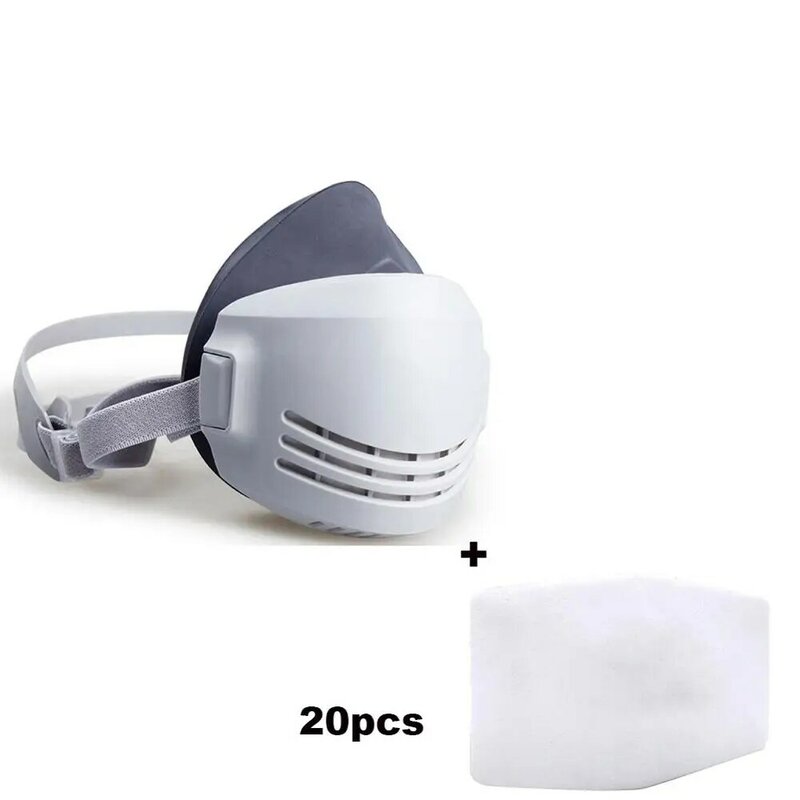 20Pcs Filter Katoen Respirator Half Gezicht Stofdicht Masker Anti Industriële Bouw Haze Mist Veiligheid Gas Masker