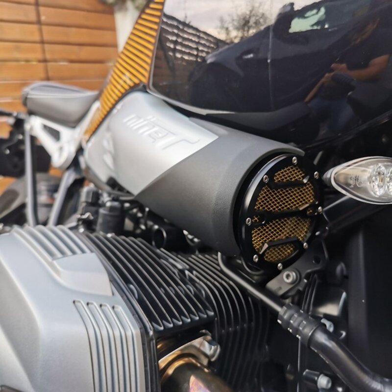 Penutup Filter udara untuk BMW R Nine T R9t 2014-2024 penutup Filter asupan udara aksesoris sepeda motor hitam emas perak