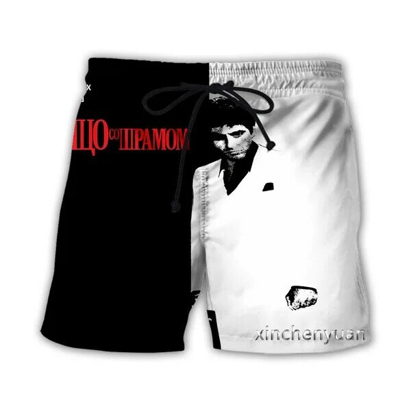 Neue Scarface Kunst Lustige 3D Drucken Kausal Kleidung Mode Männer Frauen Hip Hop Shorts Plus größe S-7XL männer casual shorts