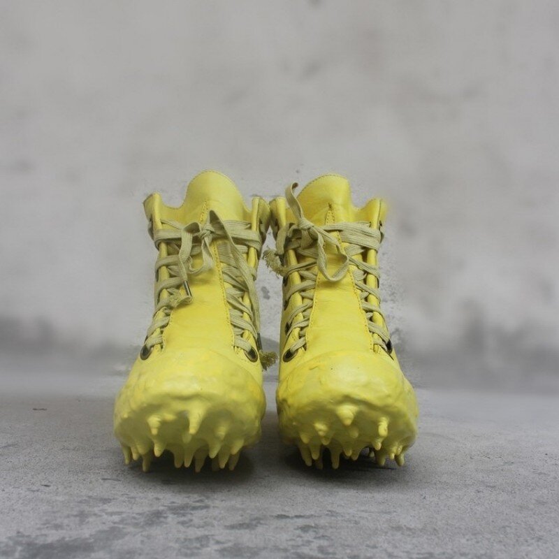 Designer ผู้ชาย High-Top Vintage Sepatu Kets Datar Handmade Cowhide งานรองเท้าข้อเท้าลำลองรองเท้าเพื่อความปลอดภัย Luxury Trainers