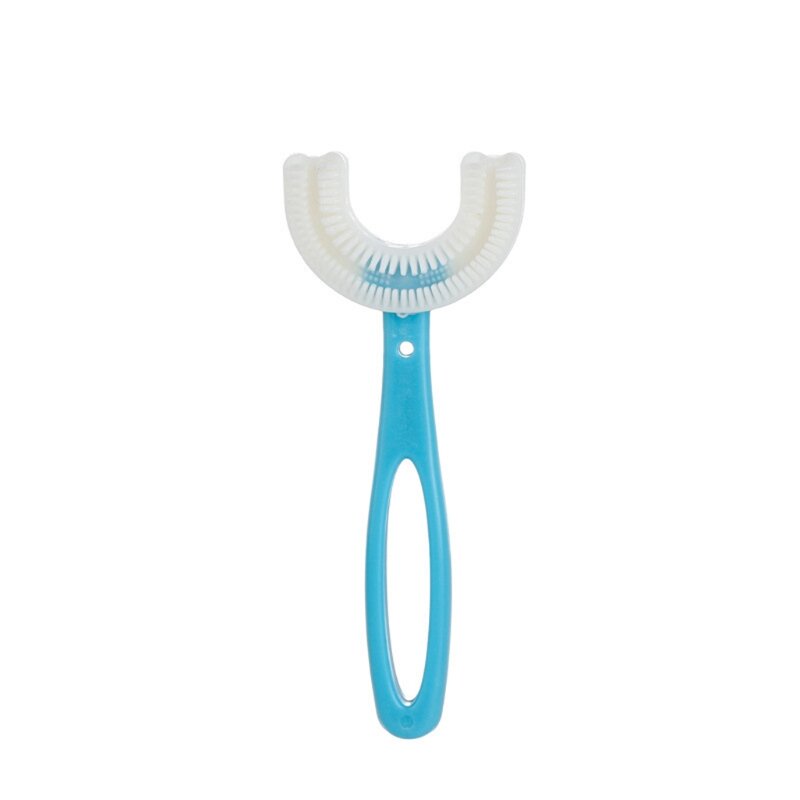 U-รูปเด็กแปรงสีฟันด้วยตนเองซิลิโคนเด็ก Yoothbrushing Artifact ทำความสะอาดช่องปากทำความสะอาดแปรงสำหรับ6 7 8 9 10 11 12ปี