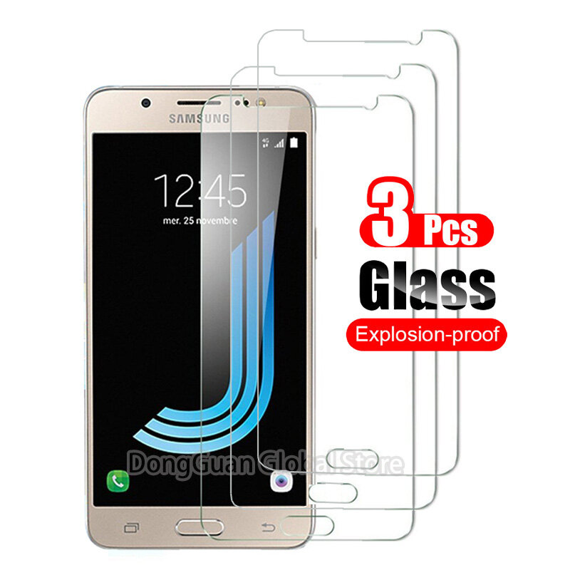 3Pcs Tempered Glass For Samsung Galaxy J7 2016 2017 2018 J700 J710 J730 Prime Pro Screen Protector Protective Glass Film