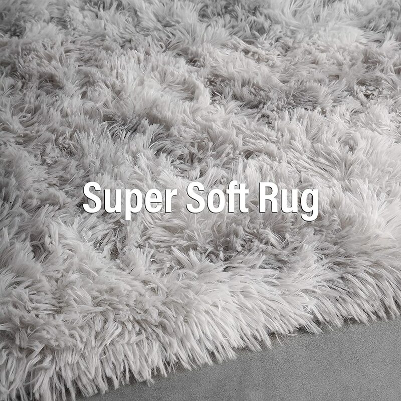 Alfombra de área peluda súper suave, alfombras mullidas para sala de estar, mullidas alfombras modernas para interiores, alfombras de guardería Ultra suaves para bebés, alfombra de felpa para el hogar