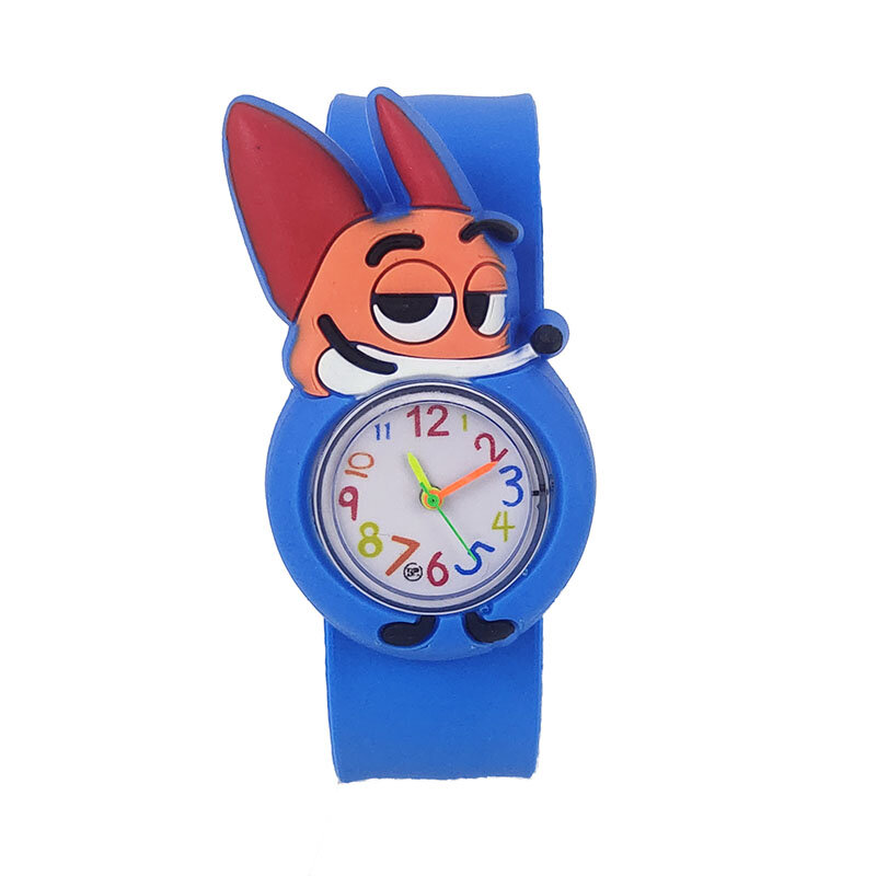 Relojes multicolores de dibujos animados para niños, reloj deportivo de cuarzo, Panda, mariposa, cangrejo, gatito, mono, abeja, regalo para niños, 12 estilos
