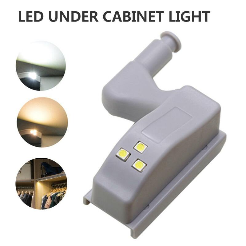 Luz LED para debajo del Armario, Sensor de luz Universal para Armario, Luces de lámpara con bisagra para interior para Cocina