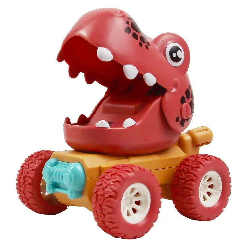 Modèle de voiture dinosaure de dessin animé pour enfants, jouets de véhicule, côtes arrière, fonction d'inertie, cadeaux pour garçons et filles, 1PC