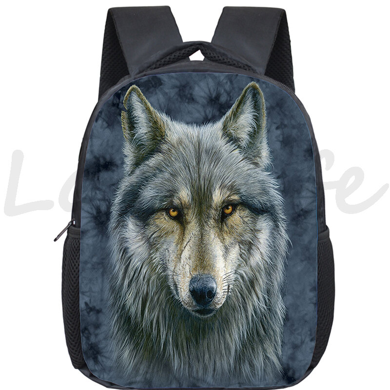 Animais lobo escola mochila crianças sacos do jardim de infância meninas meninos mini bookbags crianças lobo sacos de escola diária