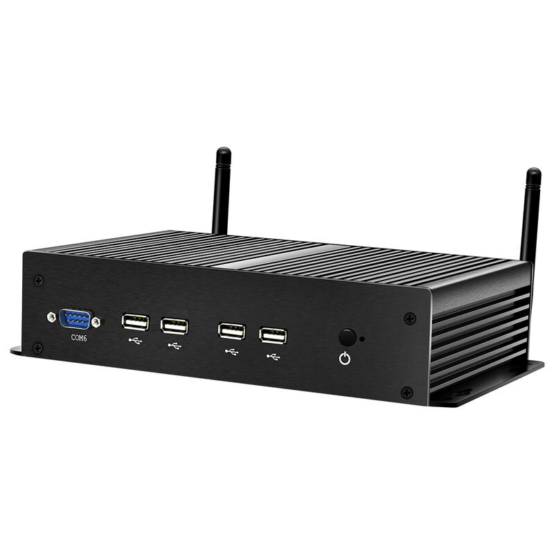 Mini PC industriale senza ventola Intel Core i7 4600U 6x RS232 RS485 Dual Ethernet HDMI VGAi 8xUSB supporto 4G LTE WiF Windows Linux