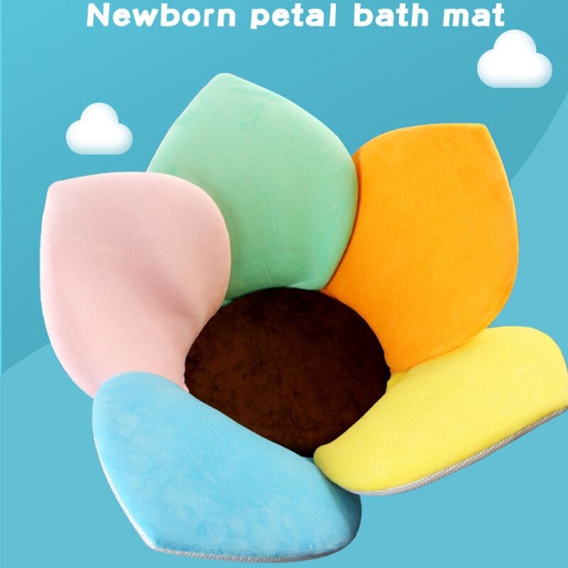 Flower Baby Bath Pad Infant Comfort Bathtub Mat Tub Support Lounger Sink Bath Cushion for Newborn Photo Shooting Props