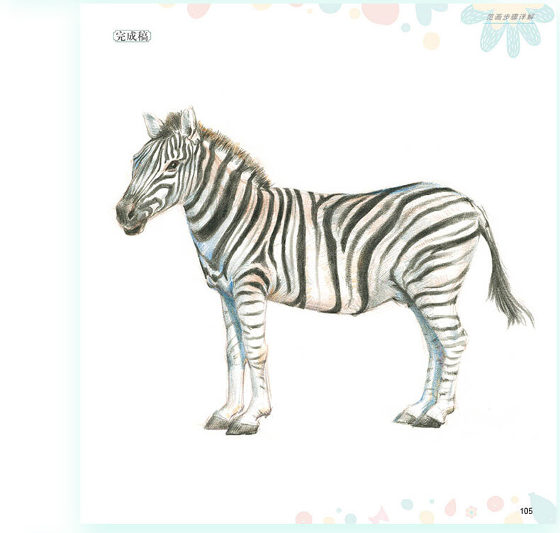 สมุดวาดรูปดินสอจีน28ชนิดภาพวาดสัตว์สีน้ำหนังสือสอนศิลปะ