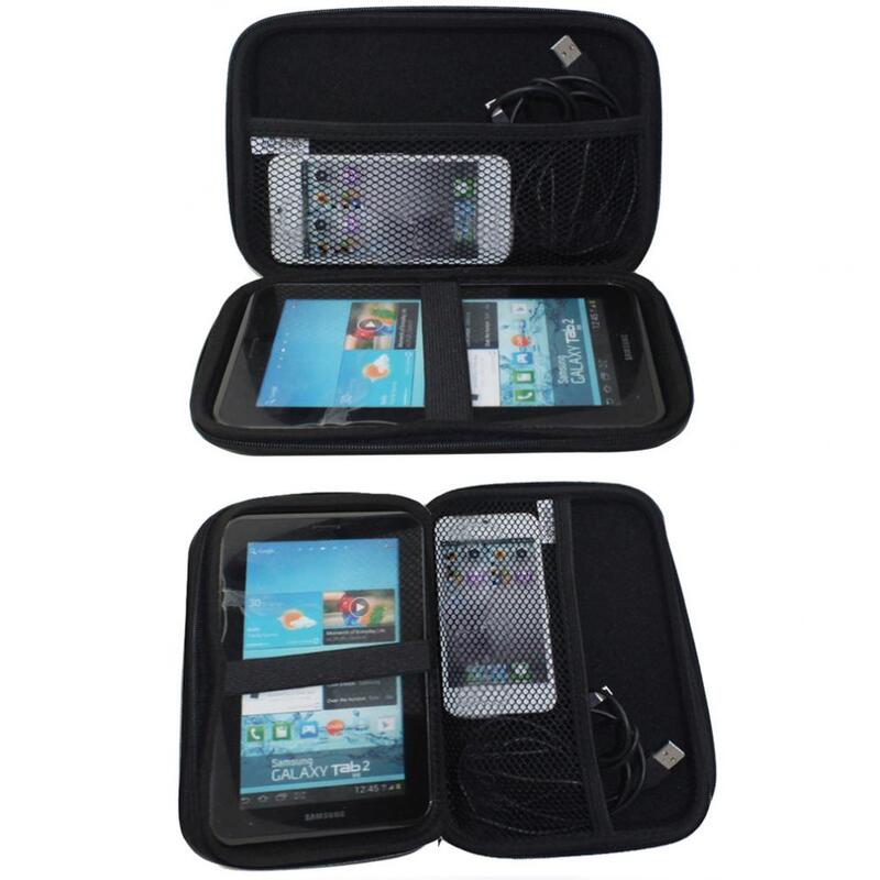 블랙 하드 쉘 외부 운반 케이스 가방, 7 인치 GPS 네비게이션 보호 파우치 운반 커버