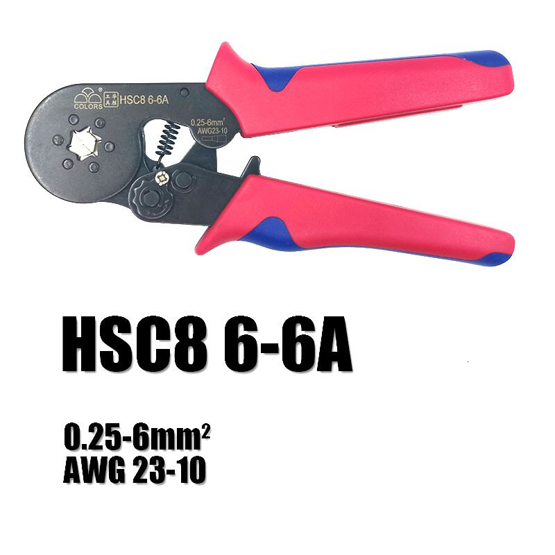 Herramienta de prensado hsc8 6-4 6-6, alicates kablo kesici, herramientas de crimpado de cables, alicates, cortador de alambre