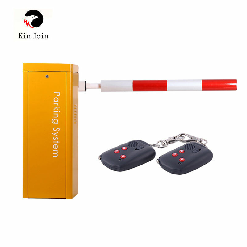 KinJoin-barrera de brazo de alta resistencia 220VAC, color naranja y rojo, puerta de barrera automática opcional, bricolaje