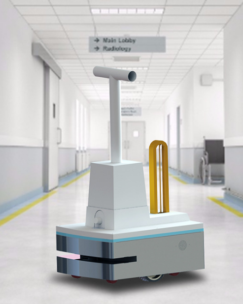 Robô anti-epidêmico uv da desinfecção de pulverizador inteligente no robô do salão de exposição