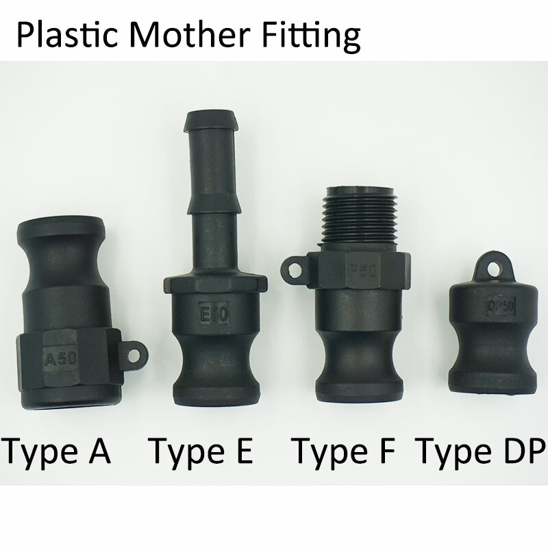 Nhựa PP Camlock Khớp Nối Loại A,E,F DP 1/2 "1" Nhanh Chóng Ngắt Adapter Thông Tắc Đường Ống