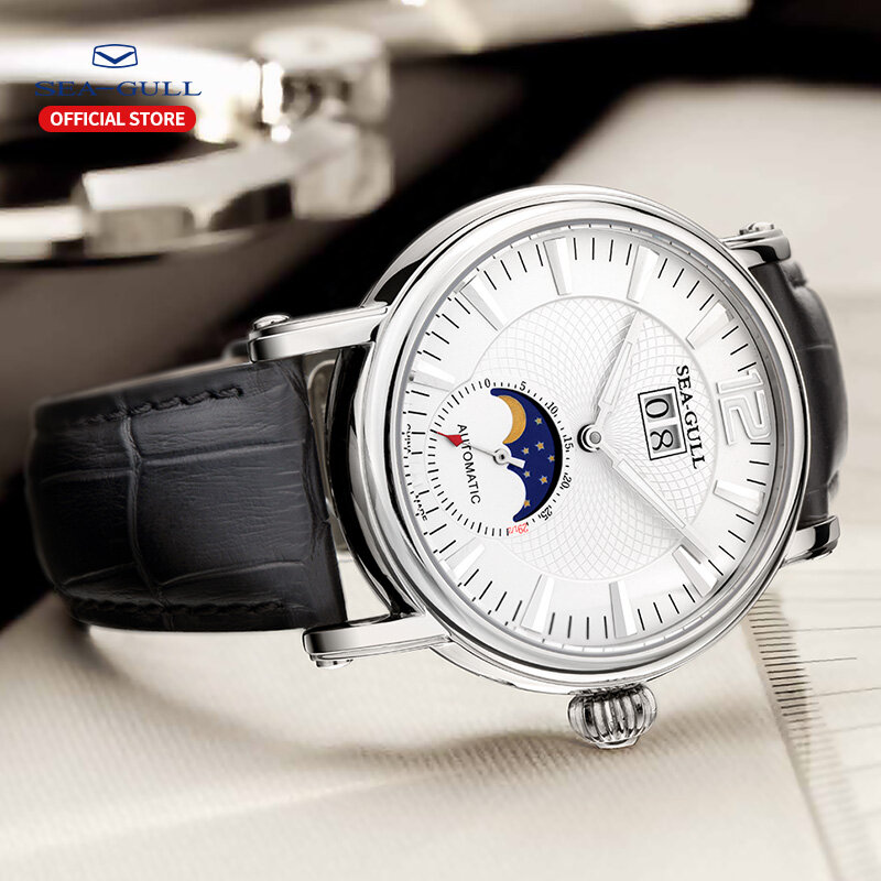 2020 Новые поступления чайки мужские часы модные бизнес многофункциональные автоматические механические часы кожаный браслет часы M308S