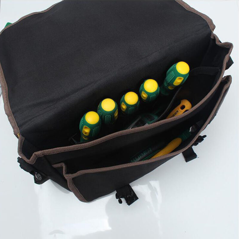 Портативная Сумка-ранец с ремнем, многофункциональный набор, сумка для хранения, набор для ремонта оборудования электрика, двойная Холщовая Сумка для инструментов