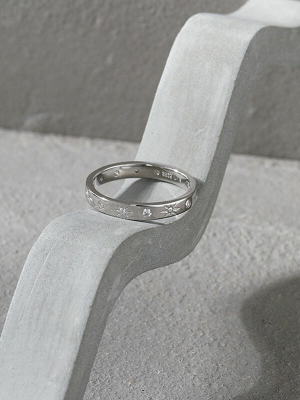 S'steel Sterling Zilver 925 Koreaanse Eenvoudig Ontwerp Micro Zirkoon Ster Ringen Geschenken Voor Vrouwen 2021 Trend Fijne Accessoires Sieraden