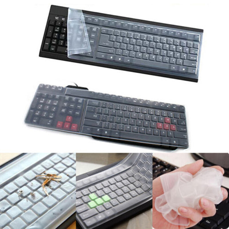 Cubierta Universal de silicona para teclado de ordenador de escritorio, Protector de piel para Mac Book Pro de 17 pulgadas, 108 teclas