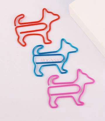 Super pequeno animal Cartoon Shaped Paper Clip, Puppy Paper Clip, Bonito, 12pcs