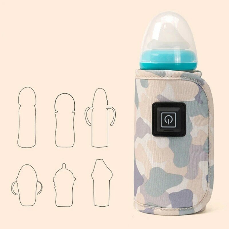 67JC-termostato de botella de alimentación infantil, cubierta de comida caliente portátil, USB, calentador de biberones de bebé, calentador de leche de viaje