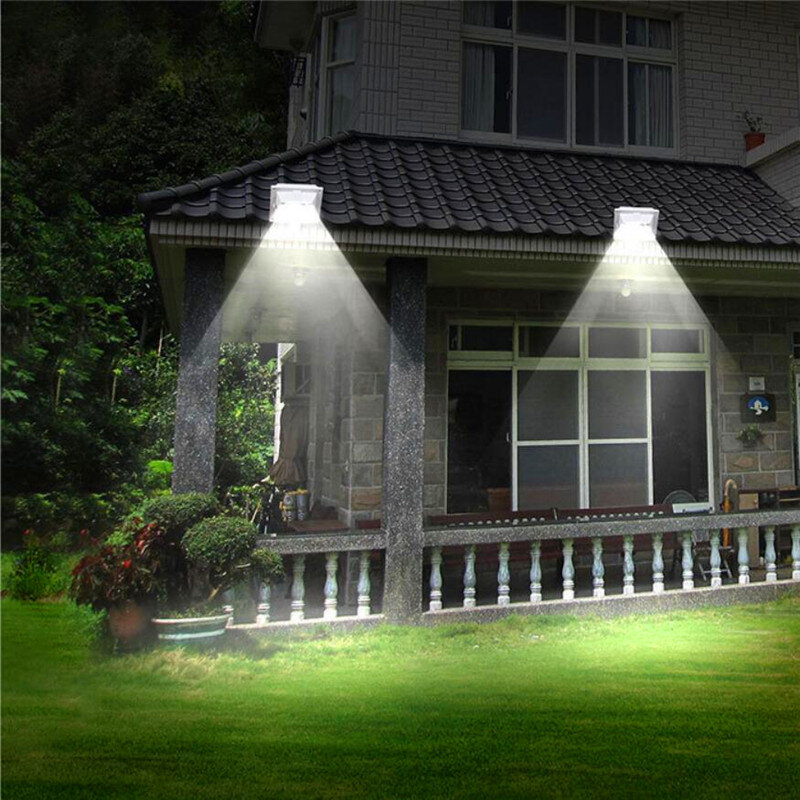 Luces solares de pared impermeables para exteriores, 1 piezas, para patio, camino, valla, paisaje de jardín, lámparas decorativas, Sensor de movimiento/luz PIR