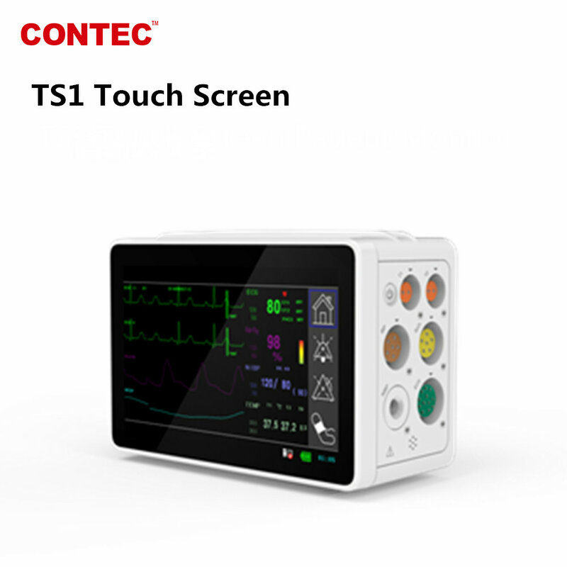 Contec-患者モニター,6つのパラメータ,タッチスクリーン付き,5インチ,デジタルビデオ,2 pr,三p,温度