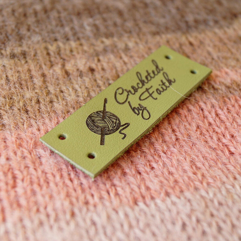 Etiquetas de costura de cuero personalizadas, artículos hechos a mano, manualidades, ropa con logotipo de marca, etiqueta DIY para tejer prendas, 55 Uds.
