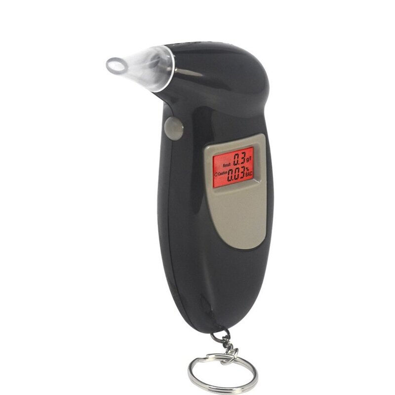 Venda quente digital respiração alcohol tester bafômetro tela lcd soprando analisador de álcool detector bafômetro com luz de fundo