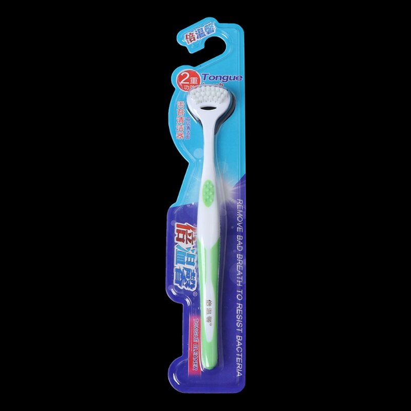 Cepillo limpiador de doble cara para cuidado Dental, raspador, lengua Oral, herramienta de salud para respiración D0AB