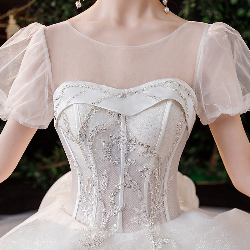 Luksusowe suknie wieczorowe ciążowe szata De Soiree koronkowe zroszony Appliqued ciąża Bride suknia balowa suknie ślubne Arabiano De Noiva