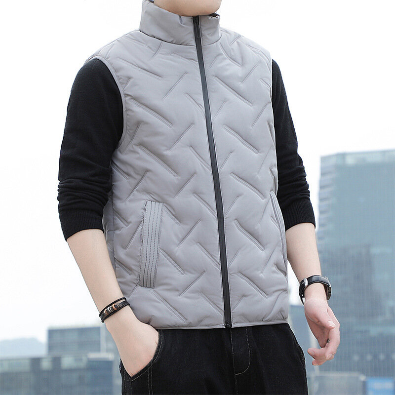 Chaleco de marca de moda para hombre, chaqueta informal sin mangas de estilo coreano, abrigos de talla M-5XL, Otoño e Invierno