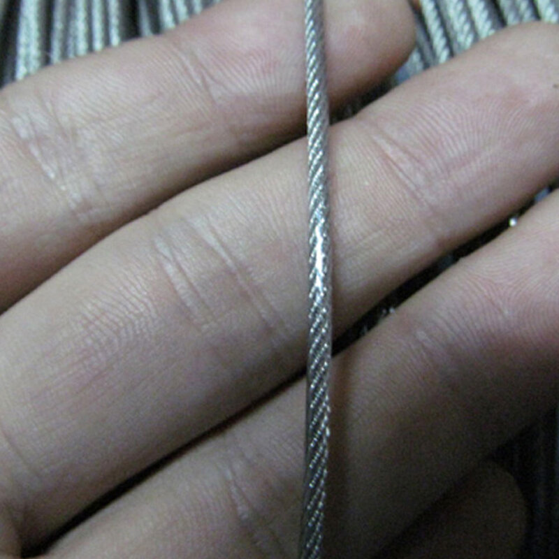 Corda revestida plástica, cabo do PVC, 304 de aço inoxidável
