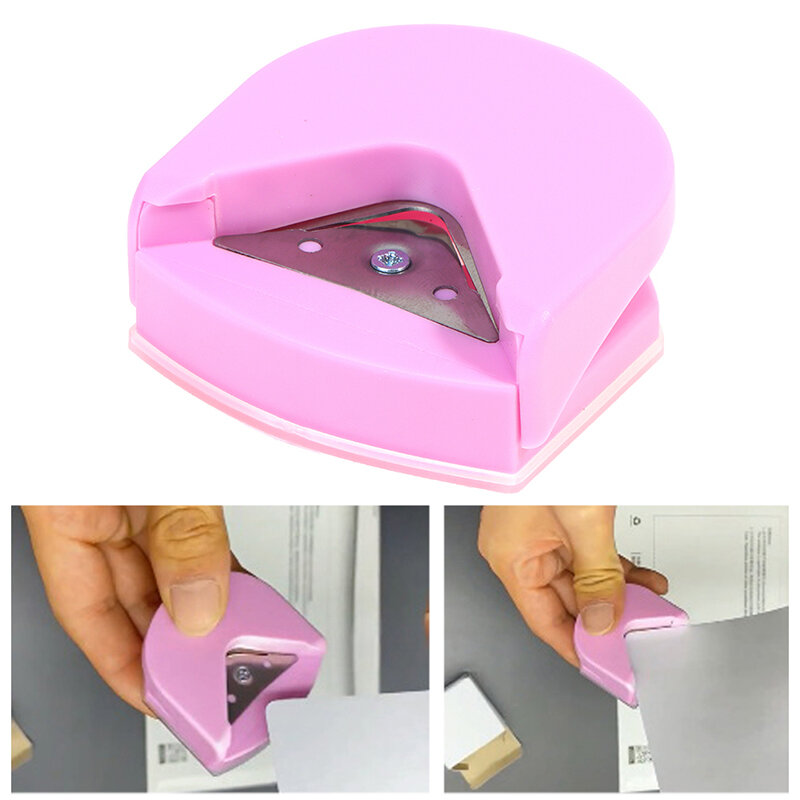 미니 코너 트리머, 내구성 라운더 펀치 R4 DIY 종이 커터 핑크