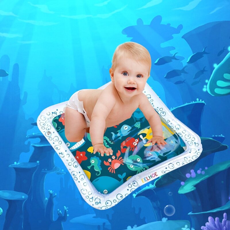 Animais marinhos impressão bebê inflável play mat brinquedo infantil para menino recém-nascido menina entretenimento de água jogando natação pai-filho gênero