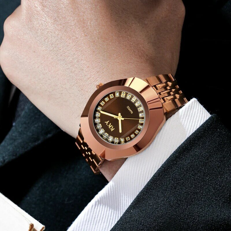 Relógio de café criativo para casal, relógios amantes, marca de luxo superior, KKY ouro, relógio de quartzo impermeável, novo relógio, 2022, 24