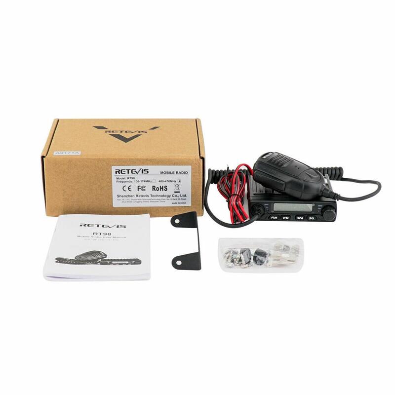 Car Walkie Talkie Radio Station RETEVIS RT98 VHF ( o UHF) 15W Car Mobile Radio Car Radio bidirezionale Ham Radio Transceiver Truckers