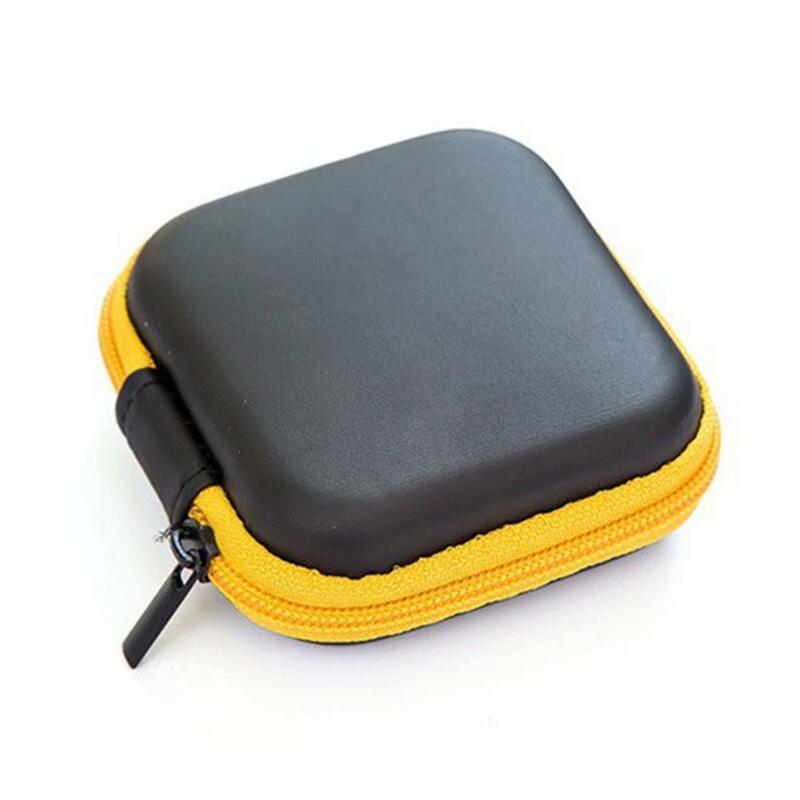 Rectangle Portable Earphone Headphone Protective Storage Box Pouch Universal Earphone Container Outdoor Travel