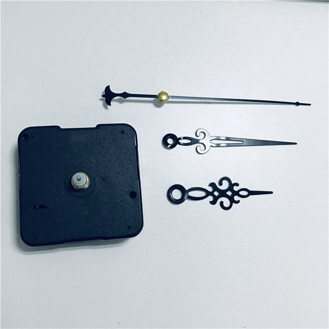 10 sets/lot High-quality Silent Quartz Clock Movement Mechanism Short Spindle 11mm Metal Hands Repair DIY Kit Set
