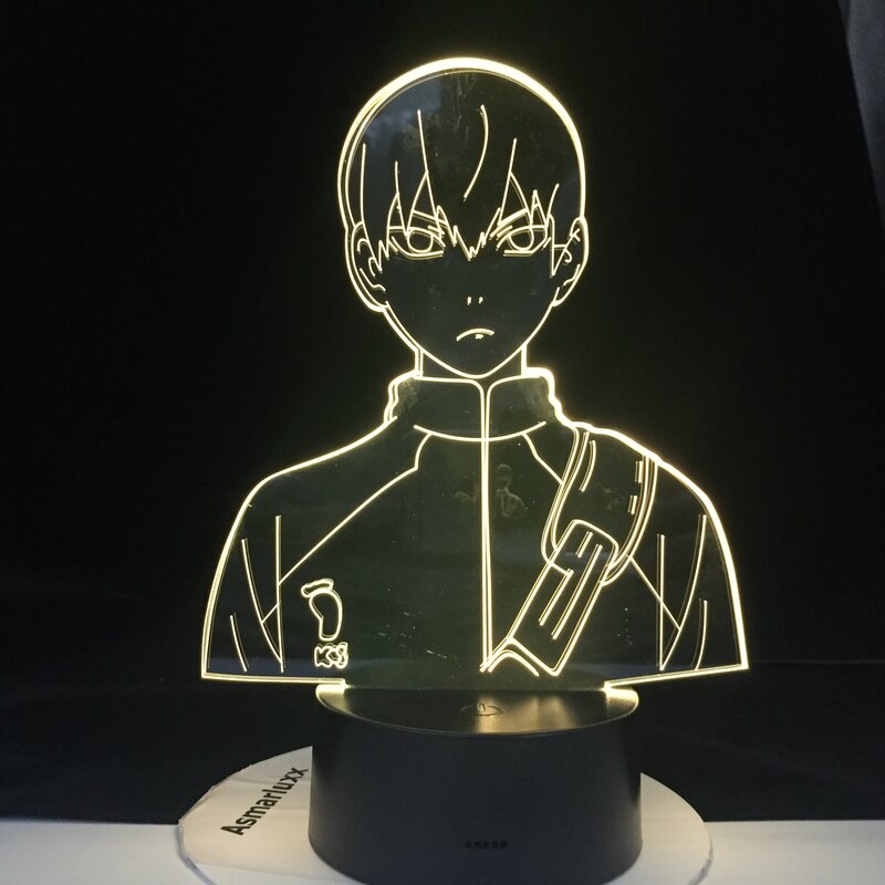 Haikyuu tobo KAGEYAMA 3D Anime lampa Led Illusion lampki nocne Haikyuu Led lampka zmieniająca kolor do dekoracja sypialni