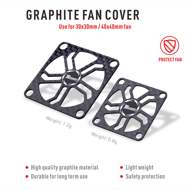 Rocket carbon cooling fan cover 40x40MM 30x30MM RC motor / electric regulating fan protection cover