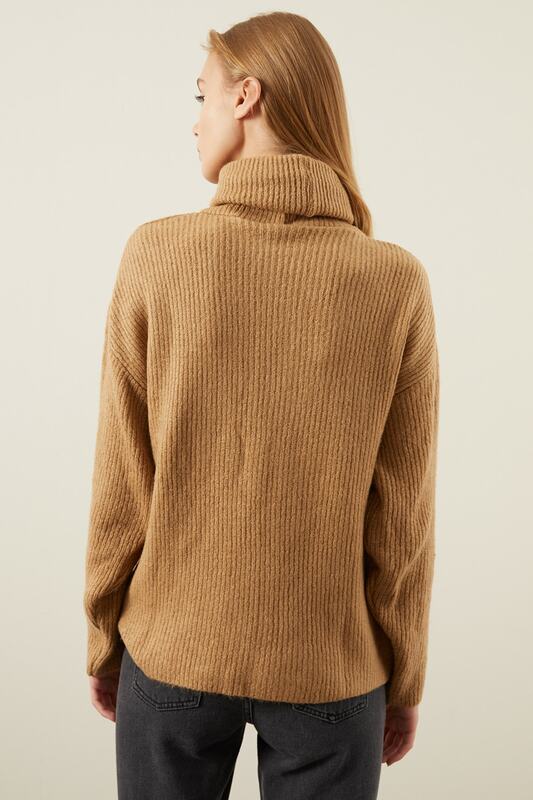 Suéteres de cuello alto de gran tamaño para invierno, ropa informal, mantiene el calor, suéteres de mezcla de lana y algodón