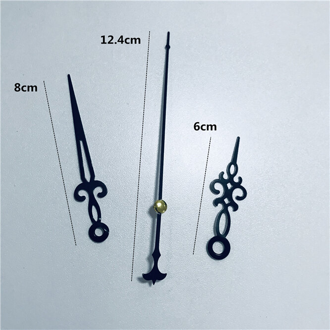 10 sets/lot High-quality Silent Quartz Clock Movement Mechanism Short Spindle 11mm Metal Hands Repair DIY Kit Set