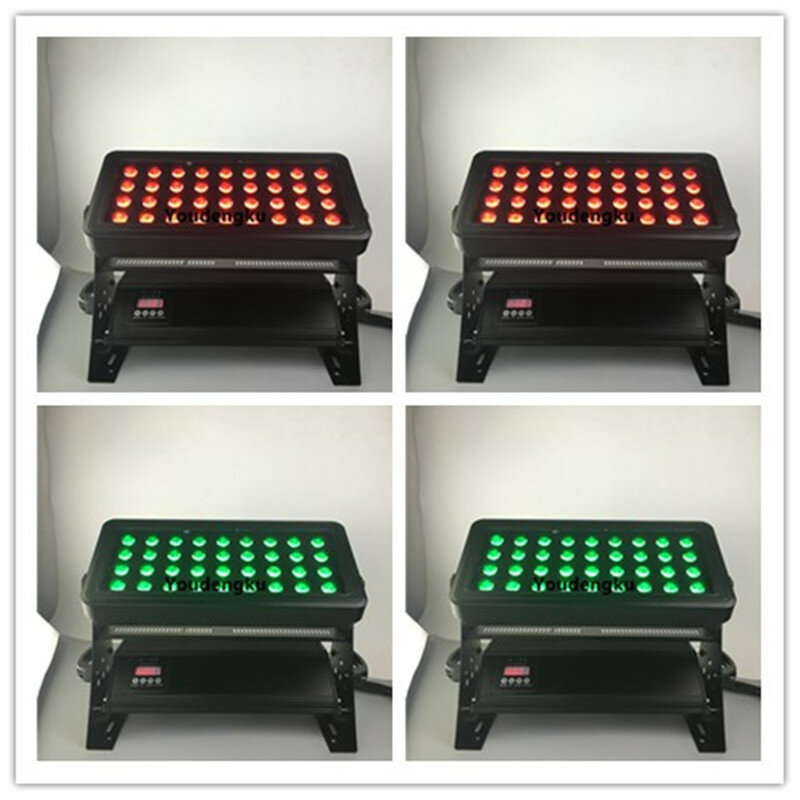 DMX512-Luz LED de pared 4 en 1 para exteriores, 4 piezas, IP65, 36x10W, RGBW, parque de escenario, cuadrado, color de ciudad