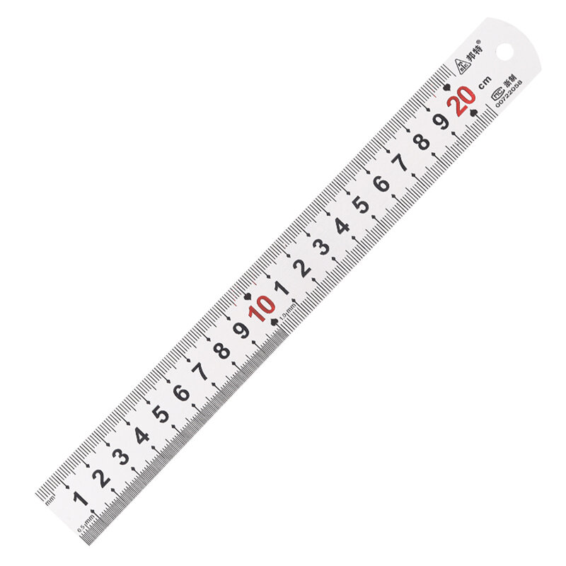 Herramienta de medición de regla de acero inoxidable de 15/20/30/40cm, medición de doble cara